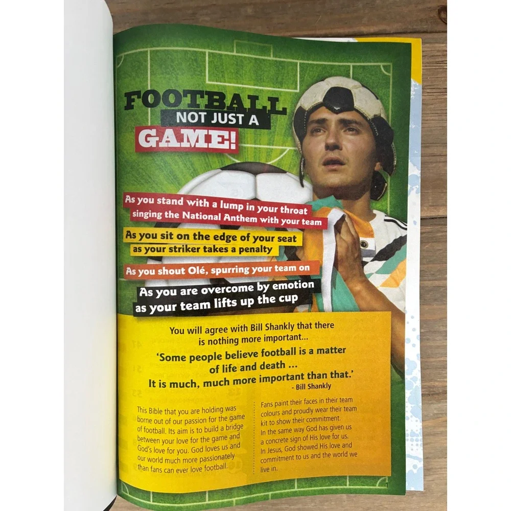 Holy Bible for Football Fans Soccer Edition Black Faux‎ Leather